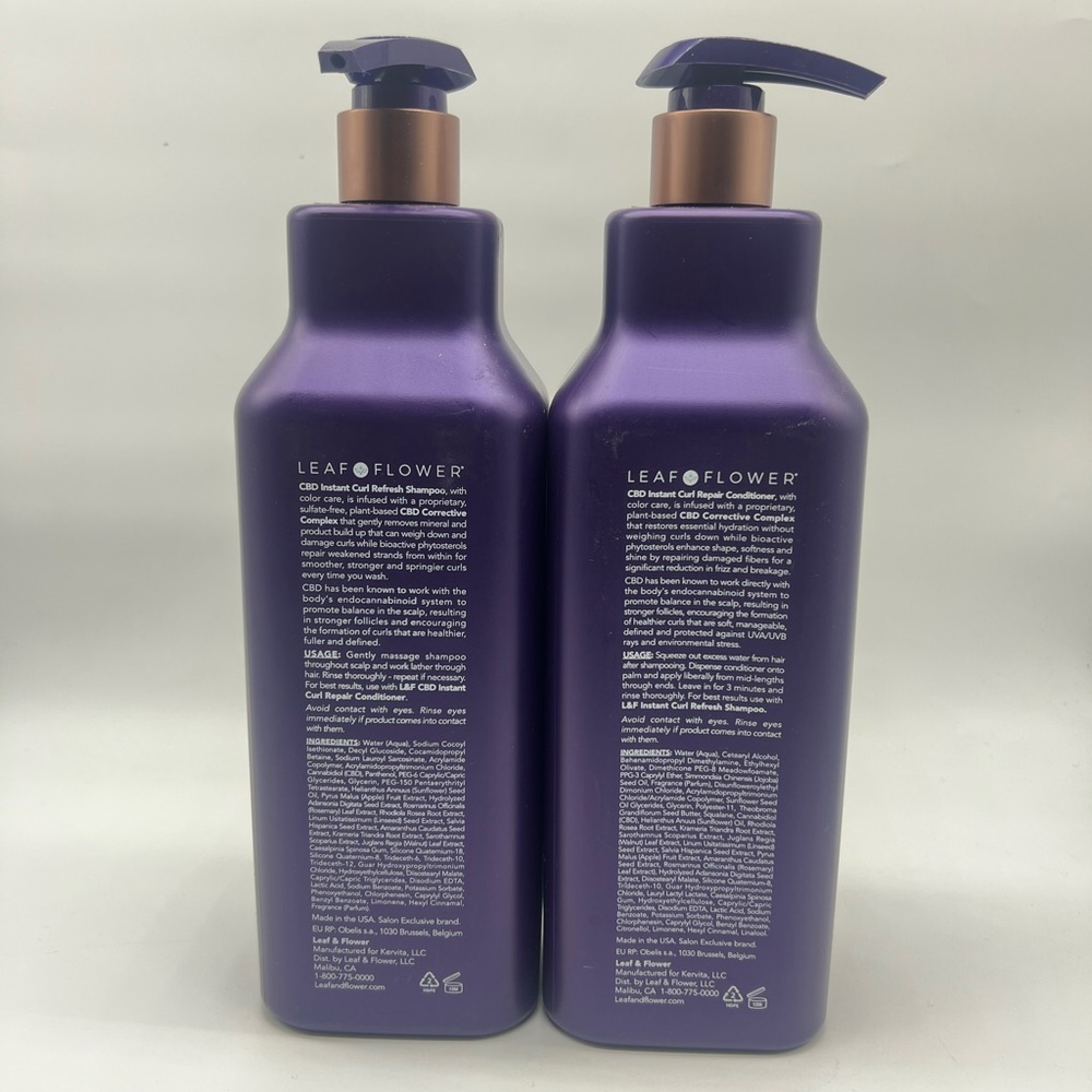 Leaf & Flower Instant Curl Refresh Shampoo & Conditioner 33.8 fl oz - Picture 2 of 4
